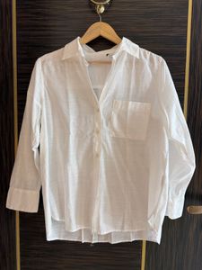 Classic White Button-Up Shirt check deta