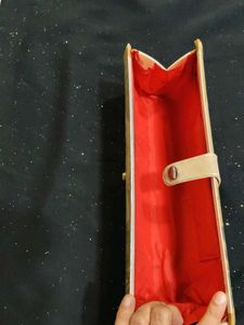 Vintage Clutch Bag with Fashionable Woman Print