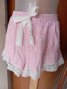 Cute Heart Print Pajama Shorts