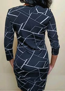 Stylish Geometric Print Dress