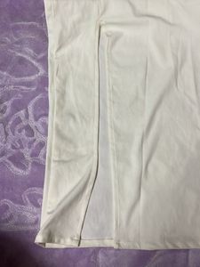 Newme White Bodycon Slit Maxi Dress