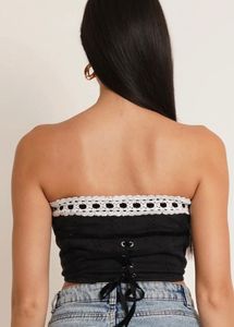 strapless black tube  Top