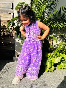 Adorable Purple Printed Outfit