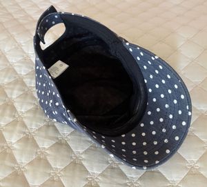 Polka dot jean cadet cap/military cap