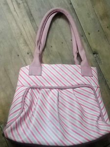 Striped Bow Handbag