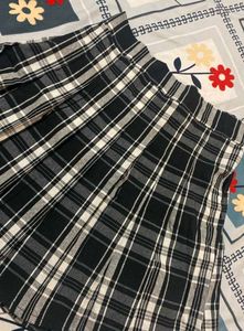 Plaid Pleated Mini Skirt