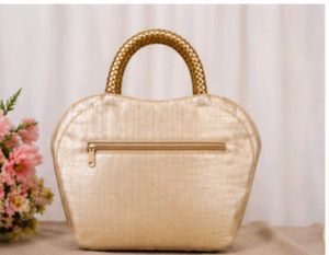 Embroidered Heart-Shaped Handbag