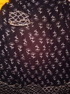 navy  blue anarkali