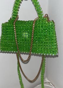 Green Beaded Mini Bag