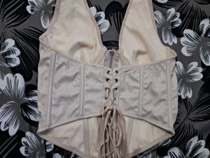 Chic Corset Halter Top with Zipper