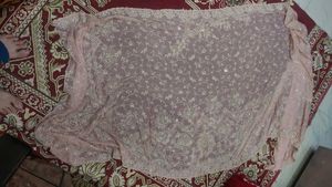 embroidery peach suit set