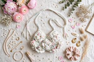 Boho Crochet Flower Shoulder Bag