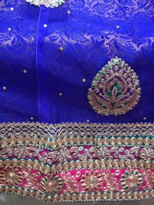 royal blue lehenga  choli