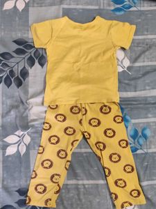 Cute Lion Print Pajama Set