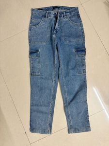Women Cargo Boyfriend Jeans