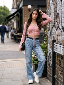 Bell Sleeve Crop Top