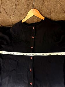 Elegant Black Button-Up Blouse