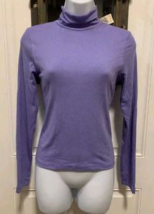 Lavender Turtleneck Long Sleeve Top