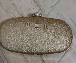 Sparkly Gold Clutch Bag