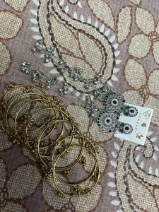 kashmiri bangles &amp; earrings