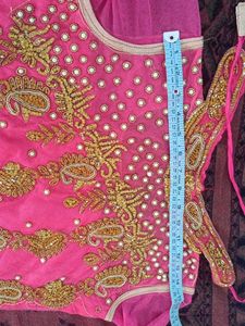 Heavy Beautiful Pink Embroidered gown