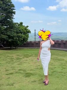 One-Shoulder Cut-Out Midi Dress