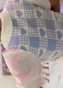 Cute Heart Pattern Crop Top