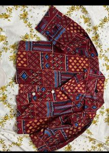 jaipuri print crop top