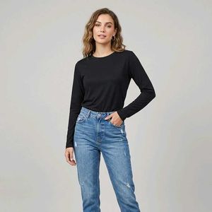 Classic Black Long Sleeve Top