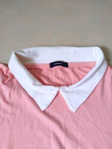 Cute Pink Collared T-Shirt