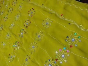 Embellished Yellow Saree