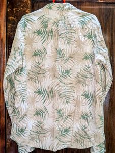Men's Tropical Print Long Sleeve Shirt