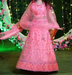 Designer Sabhyasachi Concept Pink Lehnga - Size S