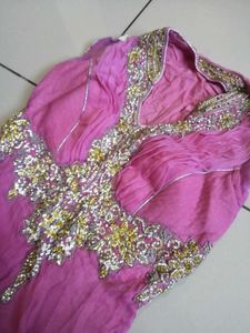 Beautiful Pink Ombre Ethnic Gown