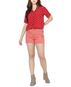 Stylish Crop Shirt Front Button With Knot