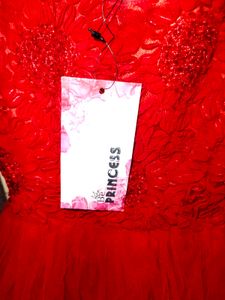 Red Tulle Party Dress
