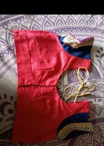 Beautiful Blue Saree with Embroidered Blouse