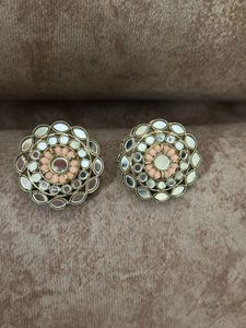 Stunning Ethnic Mirror Work Earrings