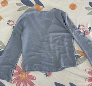 Stylish Blue Button-Up Blouse