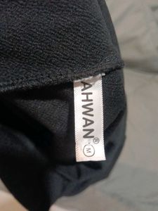 Black Mini Skirt with Side Slit (size-M)