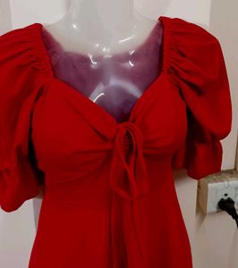 Red Flared Mini Dress
