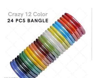 Vibrant 24 Pcs Bangle Set - 12 Colors