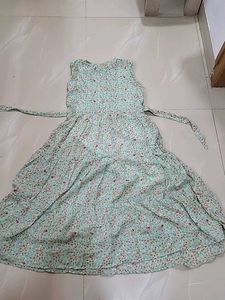 Floral Print Sundress with Tie Waist