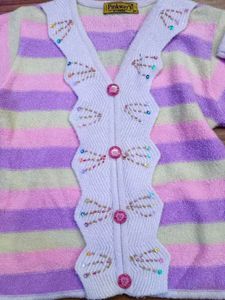 Striped Cardigan Mudium Size