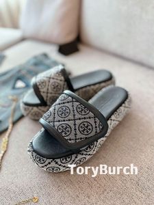 Tory Burch Logo Slide Sandals
