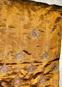 Elegant Gold Silk Saree