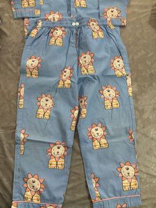 Cute Lion Print Pajama Set