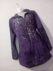 Very Beautiful Purple 💜 Jacket With Zip