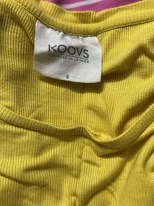 Bright Yellow Ribbed Top