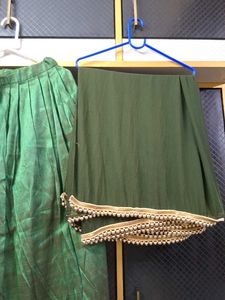 Green Silk Lehenga Choli Set💚💚